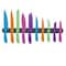 Hastings Home Colorful 10-Piece Knife Set- Magnetic Bar Storage- Stainless-Steel Blades 253775SWZ - alternate 1